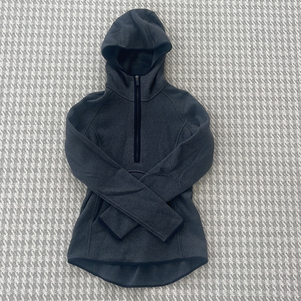 Lululemon Women’s Gray Fleece & Thank You Pullover Hoodie